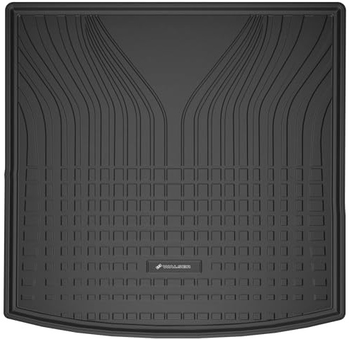 WALSER Premium Kofferraumwanne für Skoda Kodiaq 10/2016-Heute, 100% passgenaue Kofferraum Schutzmatte - Made in EU, robuste Antirutschmatte Auto, Antirutschmatte Kofferraum