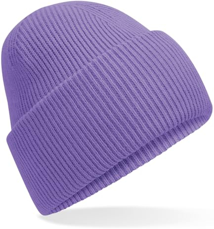 HatStar Warme Damen Beanie Mütze | Herren Grobstrick Wintermütze | Wollmütze Strickmütze | Unisex für Damen und Herren | Weich und Dick (Violet)