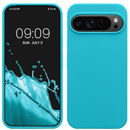 kwmobile Case Compatible with Google Pixel 9 Pro XL Case - TPU Silicone Phone Cover with Soft Finish - Cool Glacier