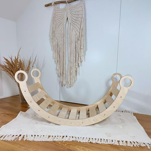 HOMECHIC Balançoire à bascule pour enfants en bois contreplaqué de bouleau