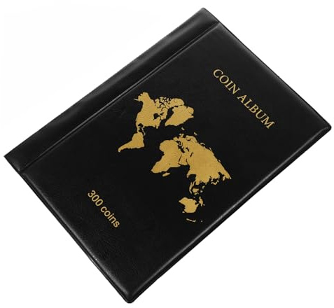 KOMBIUDA Álbum de Monedas Coleccionable de Gran Capacidad 300 Bolsillos