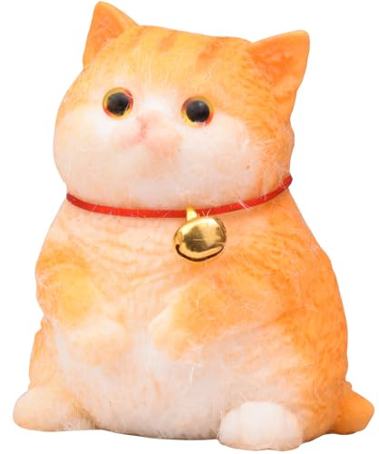 Mwmoeen Gato blando grande, hecho a mano Taba Squishy para aliviar el estrés, lindo gato suave juguete fidget para adultos