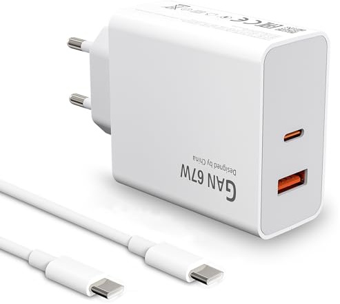 67 W USB C-snabbladdare för Xiaomi 14T 13T 5G, turboladdare med USB C-kabel för Xiaomi Redmi Note 15 14 13 12 11 10 Pro 5G, 14/13/12/11 Ultra/12 Lite/12X, Poco M6 X6 X5 X4 Pro, 13/13 Lite