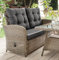 Destiny 2-Sitzer Gartensofa Merano, Rückenlehne verstellbar, Vintage grau