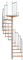 DOLLE Spindeltreppe Barcelona Höhe 229-291 cm Stufen Buche Unterkonstruktion grau Durchmesser 138 cm