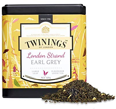 Twinings London Strand Earl Grey Loose Leaf Black Tea, 100g