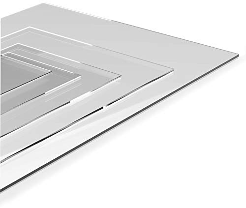 Polycarbonate Clear Plastic Cut to size Sheet Material 4mm (210 x 297mm (A4))