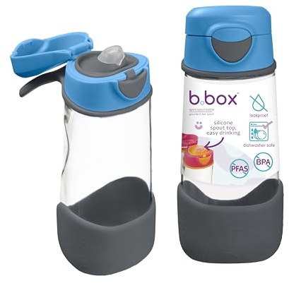 B.BOX Trinkflasche Gourde Sport aus Tritan, 450 ml, Blue Slate