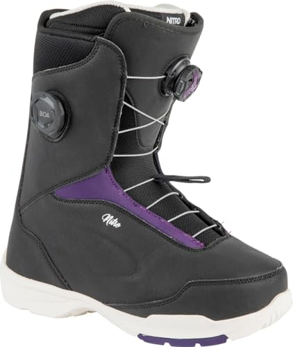 Nitro Damen Scala BOA Snowboardboot, Black-Purple, MP 25,5 // EU 39 1/3 // US 8