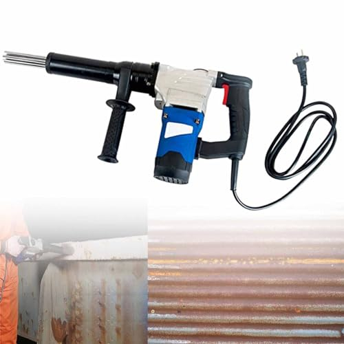 DDZJTPP Elektrische Nadel-Entrostungspistole,1100w Handgehaltener Nadelentroster,Rostentfernungs-Reinigungsmaschine,Rostentfernungsmaschinen-Reinigungswerkzeug,Beseitigung Der Beschichtung,Rost
