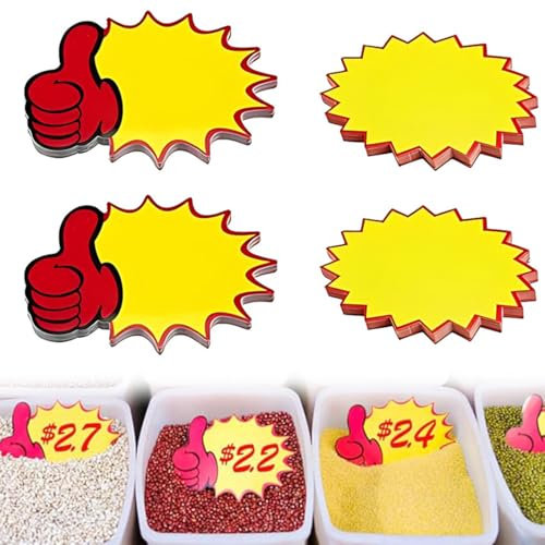 80 Pièces Étiquette de Vente au Détail en Papier, Autocollants de Prix Vente Étiquettes, Étiquettes, Étiquettes Fluorescentes en Papier en Forme D'Étoile, pour Boutique Supermarché