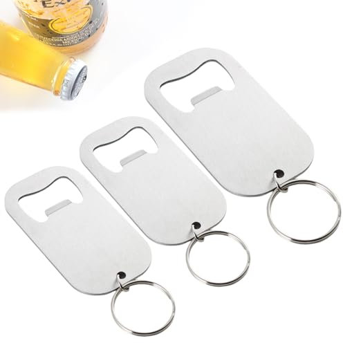Porte-clés décapsuleur 3 pièces en acier inoxydable, 2 modèles (1 grand 1 pièce, 2 petits 2 pièces), décapsuleur de bière, tire-bouchon, pour la cuisine, le bar et le restaurant
