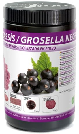 SOSA Grosella negra liofilizada en polvo - Colorante y potenciador de sabor - Bote 700grs - Uso alimentario