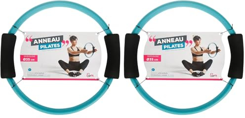 UPFIT 645856 Anneau de Pilates 35 cm – Cercle d’Exercices avec 2 Poignées Confort – Renforcement Muscles Profonds & Posture – PVC Résistant – Bleu, NC