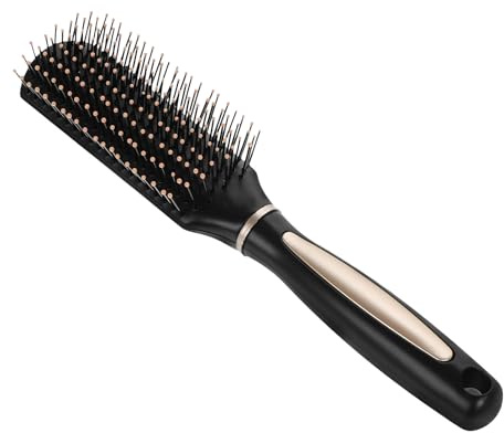 Healvian Brosse Plate Conception Fiable en Plastique de Massage Antistatique pour Cheveux Adaptée pour Hommes et Femmes, pour Cheveux Mouillés ou Secs