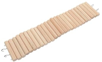 vreplrse Ponte in legno con Per scala per roditori, resistente, resistente ai morsi e parco giochi per criceti e petauri dello zucchero, ponte in legno lungo e flessibile, Per scala per roditori