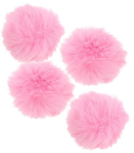 UTHCLO 4 St Vindskydd för Mikrofon Rosa Päls Passform för Trådlösa och Klämda Myggmikrofoner Ultralätt Vindskydd för Podcast och Utomhusinspelning