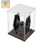 Acrylic Display Case for Lego Disney Camera 43230 77072 C3PO 75398 for Labubu Popmart Monster Fall In Wild for Molly 400% Doll, Glass Display Case Acrylic Box Transparent for Toys, Black, 25 x 25 x 40