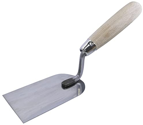 AERZETIX - C54476 - Truelle de stucateur/plâtrier 60x110mm - Outil de maçon - Poignée en Bois/Spatule en Acier - à Bout carré