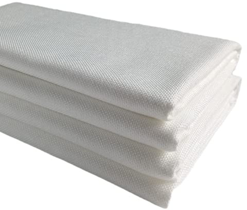 TinaKim Couch Upholstery Fabric, Slub Linen Type Cloth Material for Car Seat Sofa Repair (White, 3 Yard (57x 108 inch))