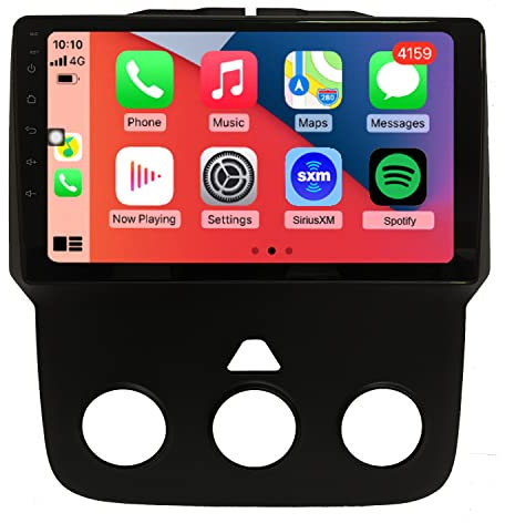för RAM 1500 2500 3500 radio, uppgradering, 2013-2018, lastbilar, Android 10, stereoersättning, 9 tum, 1280 x 720 IPS, pekskärm, fyrkärnig CPU 2G RAM 32G ROM inbyggd trådlös carplay android, autofri