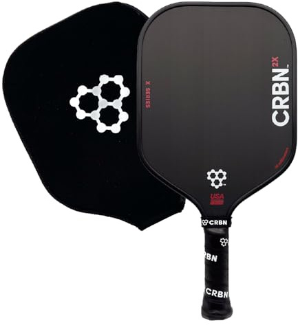 CRBN Pickleball - X Series Power Paddle - Carbon Fiber Pickleball Paddle with Foam Injected Edges for Expanded Sweet Spot (2X, 16mm)