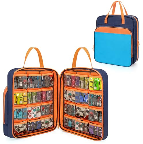 CURMIO Toy Cars Carrying Case Compatible with Hot Wheels Up to 99pcs