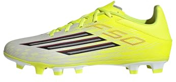 adidas Unisex F50 Club Firm Ground/Multi Ground Football Boots, Team Solar Yellow 2/core Black/Lucid red, 6 UK