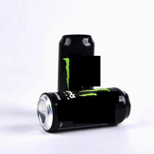 HOFFMANCREW Funda de neopreno para latas (500 ml), color negro con logotipo verde - Funda protectora de goma para cerveza, escondite, tapa del radiador, monstruo 500 ml