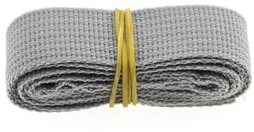 WEOKDFHA sadelgjord 5 meter 25 mm kanvas band bältesväska bomullsväv polyester/bomull ryggsäck band sytillbehör (grå 5 m)
