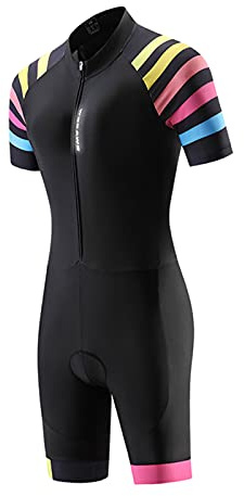 NC Womens Premium Padded Triathlon Tri Suit Compression Breathable Running Swimming Cycling Skin Suit - XL