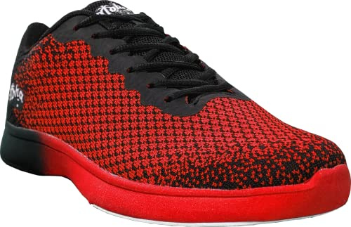 Chaussures de bowling - Aloha HexaGo - Chaussures de bowling pour femme, homme et adolescent - Pour droitiers et gauchers, rouge/noir, 47 EU