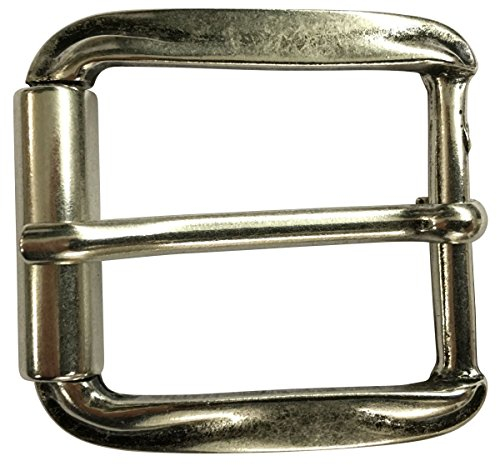 BELTINGER Gürtelschnalle mit Rolle 4,0 cm | Buckle Wechselschließe Gürtelschließe 40mm Massiv | Dorn-Schließe | Wechselgürtel bis 4cm | Silber