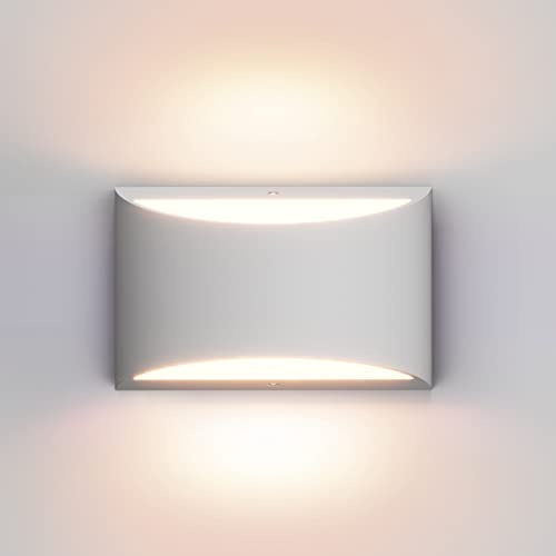 Aipsun Aluminum Modern Indoor LED Wall Sconce Interior Wall Lights 1 Pack Hardwired Up and Down Wall Mount Light for Living Room Bedroom Hallway Corridor Warm White 3000K(with G9 Bulbs)