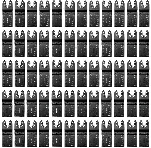 Goysen 60Pcs Oscillating Tool Blades Professional Universal Oscillating Saw Blades Quick Release Multi Tool Blades Compatible with Fein Multimaster, Milwaukee, Makita, Ryobi, Rockwell, Bosch
