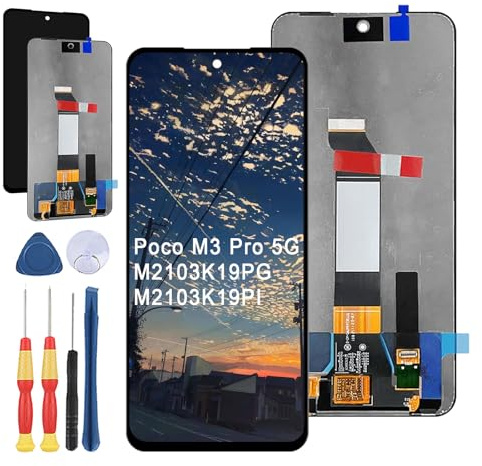 Yuxyiony Écran de rechange pour Xiaomi Poco M3 Pro 5G M2103K19PG M2103K19PI LCD Display Repair Screen and Replacement Tool Accessories