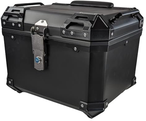 mlink Valigia portacaschi universale per moto - 45 l capacità, design quadrato robusto