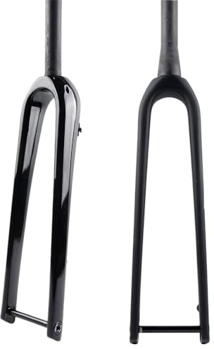 Forcella Mtb Bici da strada Gravel 700C in fibra di carbonio completa, ciclocross, viaggio, freno a disco piatto con perno passante, forcella anteriore rigida dritta conica Forcella Della Bicicletta(T