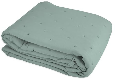 Tata Home Trapuntino Matrimoniale Autunnale Primaverile Copriletto Trapuntato Imbottito Mezza Stagione Extra Morbido Misura 250x250 cm Mod. Soft Colore Verde Salvia