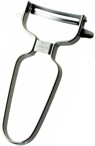 Nagao Tsubamesanjo Peeler, Fits Vegetable Rounds, Curved Peeler, 18-8 Stainless Steel, Dishwasher Safe, Made in Japan