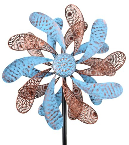 Viveta Wind Spinner for Yard and Garden, 58.7 * 12.6 Kinetic Wind Spinners Metal Windmills for Outside Yard Patio Lawn Decor