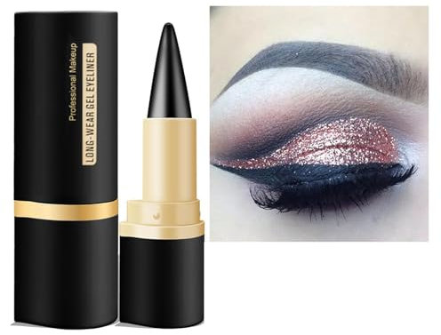 Eyeliner Wasserfest - Eyeliner Stift Gel,Schnell Trocknender Kajalstift,für den idealen Lidstrich Ein Alltägliches Lang Anhaltendes Augen Make up (Black)