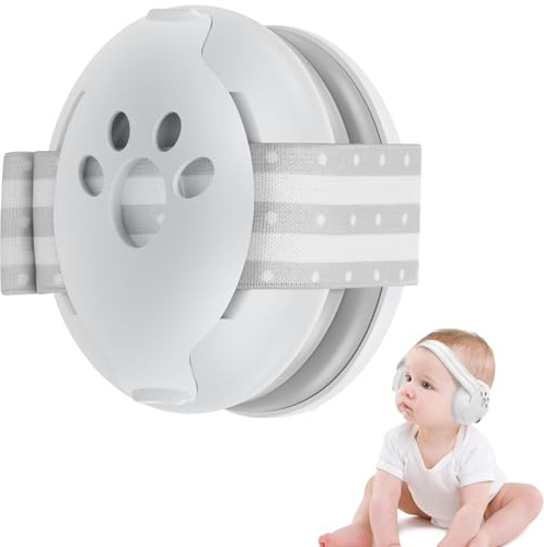 shaojian Baby Ear Defenders, Baby Noise Cancelling Headphones, Noise Reduction Earmuffs Ergonomic Babies Headphones Against Hearing Damage for Infant and Toddlers up to 36 Months (white)