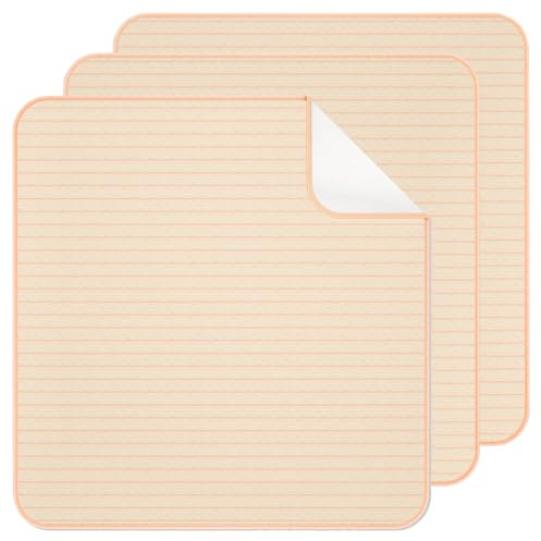 Bed Pee Pads for Incontinence Washable, 3-Pack 34x 36 Large Reusable Waterproof Soft Pee Pads for Urine Adults, Elderly, Seniors, Women, Kids & Pets - Rayon Fiber Protective Pad for Bed, Sofa-Beige