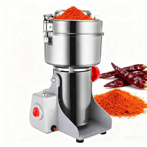 YXINHONGYUE 220V, Tritatutto Professionale per Alimenti secchi ad Alta velocità Grande capacità, Cucina Domestica Macchina per macinare Materiali secchi Girevole a 270°, Potente