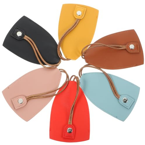 UPKOCH Astuccio Portachiavi Estraibile Portatile 6 Pezzi in Pu