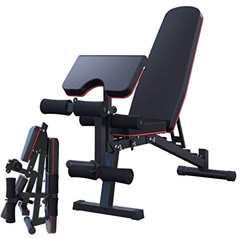 Hantelbänk, Justerbara bänkar, hantelpall, multifunktionell bänkpresspall, hopfällbar fitnessstol, sit-up-bräda, utskjutande träningsutrustning