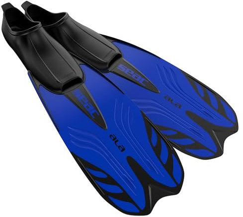 Seac Ala, Palme de Snorkeling Chaussante pour Adulte et Enfant, de la Pointure 28 au 47, Bleu, 42/43