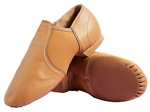 s.lemon Zapatillas de Jazz Cuero Genuino Suela Partida Zapatos de Danza Modern Jazz para Mujer Hombre