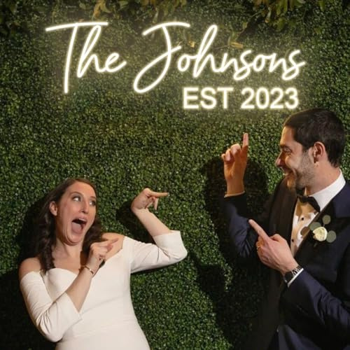 Custom Led Neon Signs for Wall Decor, Personalised Neon Lights Sign for Wedding Party Birthday Gift Name Bedroom Home Man Cave Bar Game Room(Optional 26 to 55)